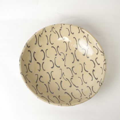 Nerikomi Pottery Round Bowl, Hand Made Pottery, Parentheses