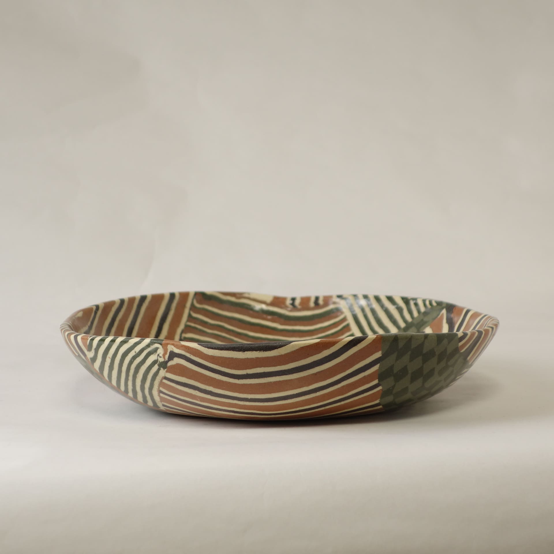 Outlet - Nerikomi pottery bowl, Handmade Bowl Vintage Patchwork - Image 3