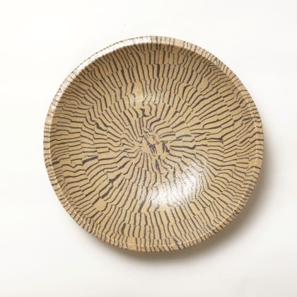 Outlet 3 - Nerikomi pottery bowl, Handmade Bowl Woven Basket Pattern