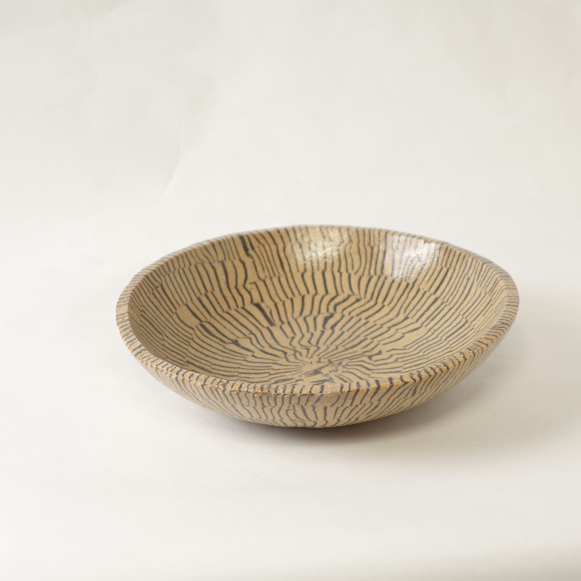Outlet 3 - Nerikomi pottery bowl, Handmade Bowl Woven Basket Pattern - Image 2