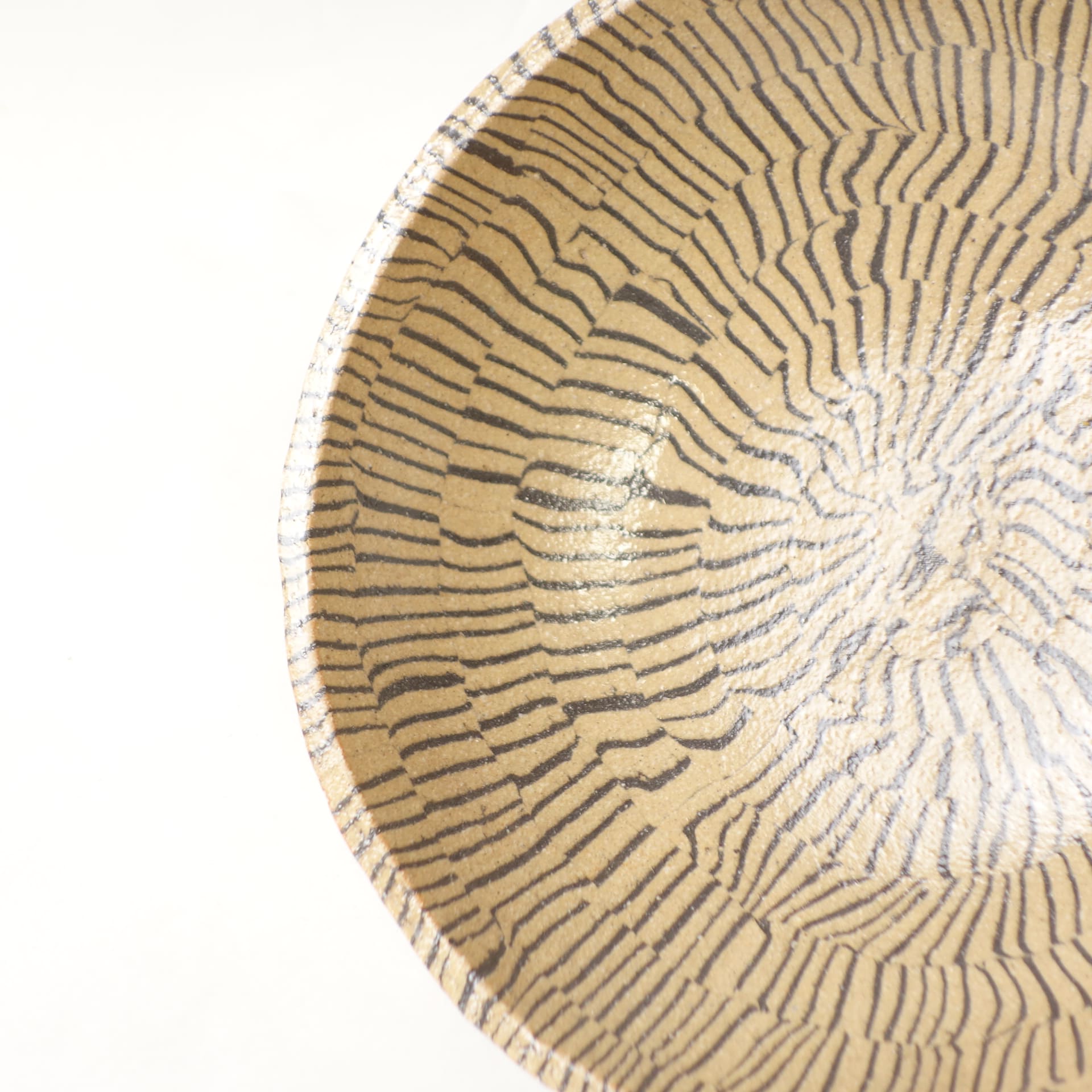 Outlet 3 - Nerikomi pottery bowl, Handmade Bowl Woven Basket Pattern - Image 3