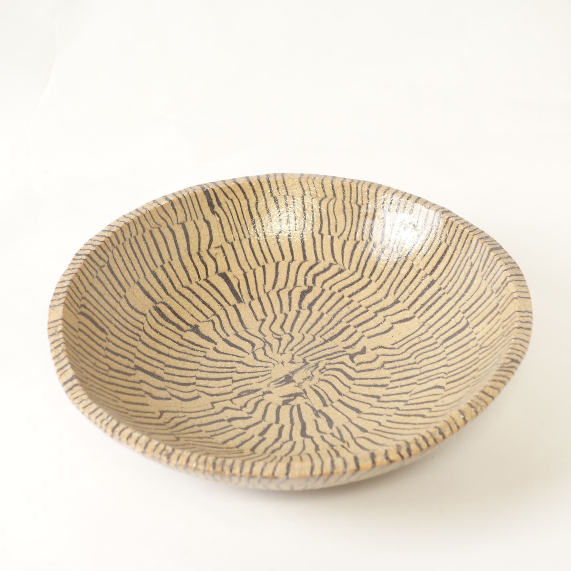 Outlet 3 - Nerikomi pottery bowl, Handmade Bowl Woven Basket Pattern - Image 5