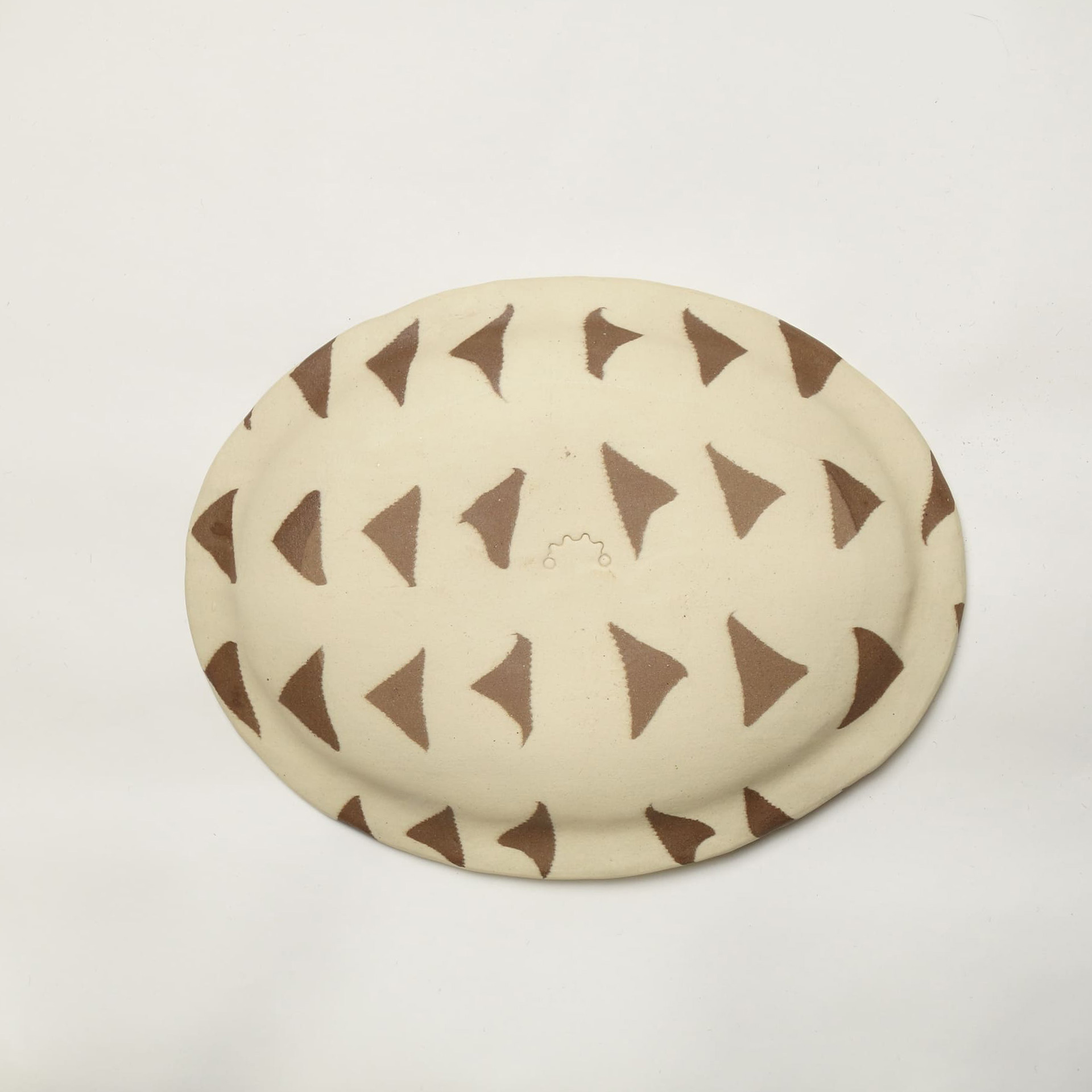 Outlet 9 - Nerikomi pottery oval bowl, Handmade Bowl, Mud Cloth Pattern - Image 2