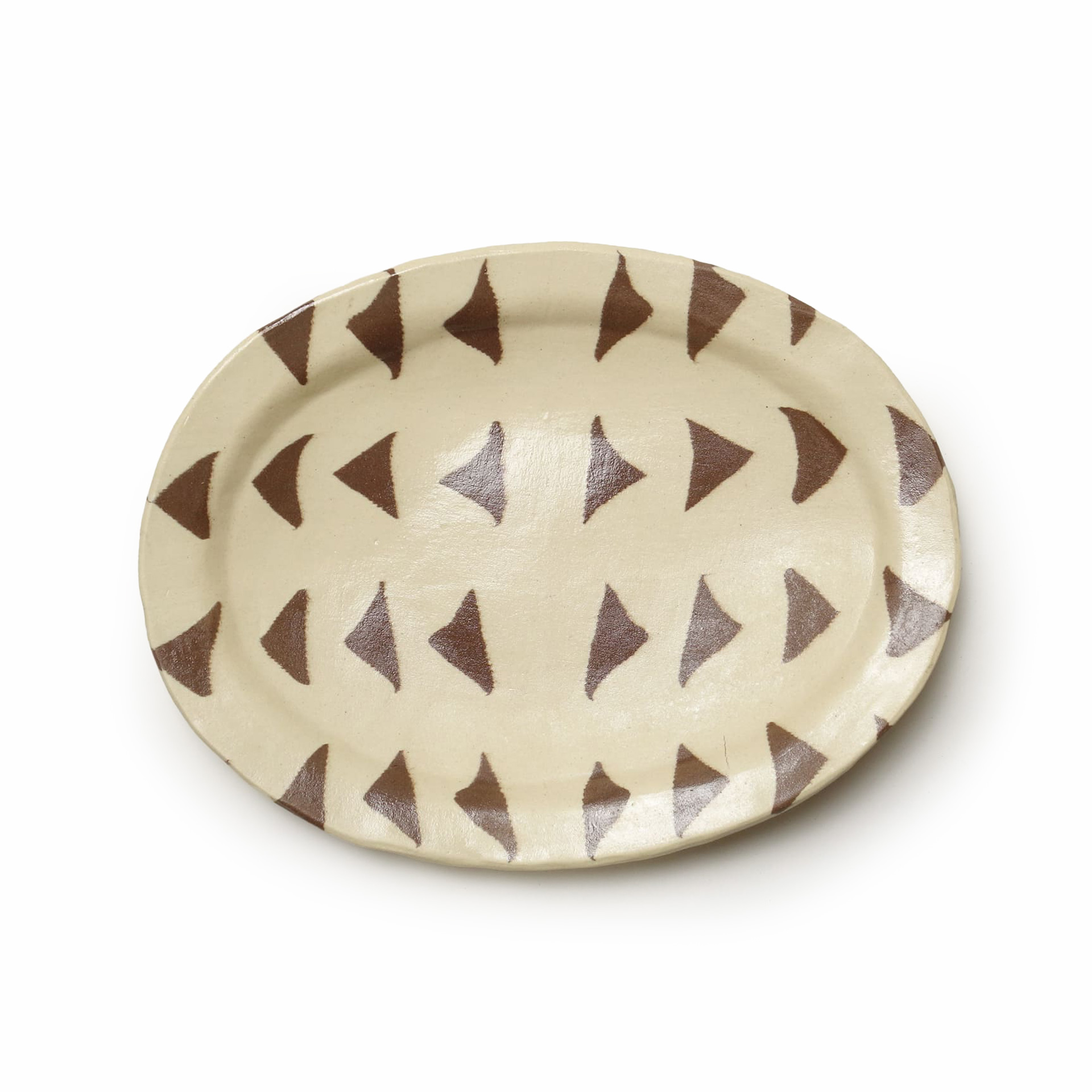 Outlet 9 - Nerikomi pottery oval bowl, Handmade Bowl, Mud Cloth Pattern