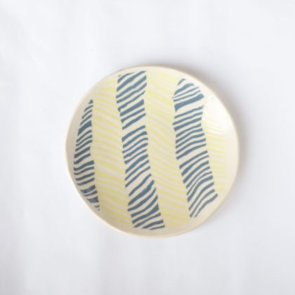 Nerikomi Pottery Round Plate YeeBl B