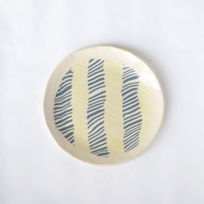 Nerikomi Pottery Round Plate YeeBl A