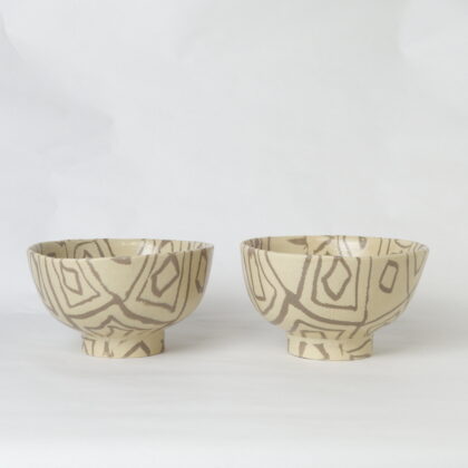 Nerikomi Pottery Bowl, Handmade Bowl, Fang